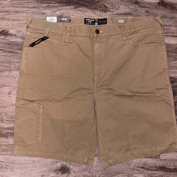 Ariat Other - Ariat Rebar M4 Relaxed Fit Work Shorts Made Tough Utility Khaki Size 42